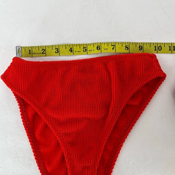Good American "always fits better' Cheeky Bikini Bottoms Bright Poppy - S/M - Picture 6 of 7